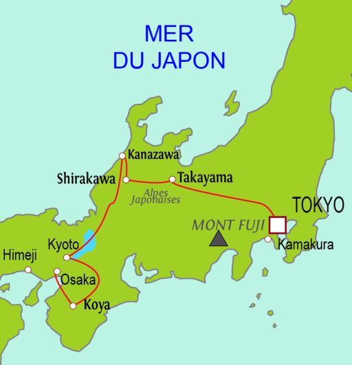 Carte du circuit Éternel Japon