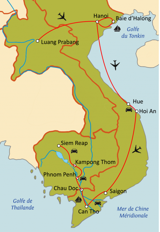 Au fil du Mékong : Laos - Vietnam - Cambodge